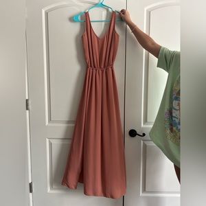 Show me your mumu Kendall maxi dress- Rustic Mauve-Extra Small bridesmaid dress
